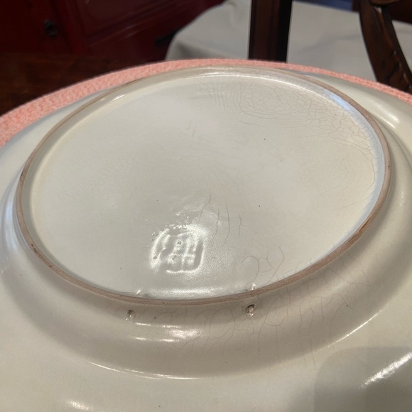 Four Vintage 12” Scalloped Plates Summer, Autumn, Winter, Spring Beautiful deets - Picture 15 of 16